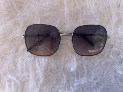 ALDO Elbamadar-970 Square Sunglasses Gold Frame Gradient Brown Lens New