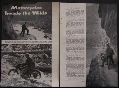 Harley-Davidson 8 Offroad in Idaho 1955 E. B. Stranahan vintage pictorial