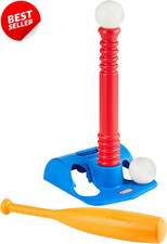 Toddler T-Ball Set Red 5 Balls Baseball Toy Ages 18 Months Kids - US