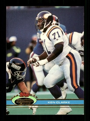 Ken Clarke #71 Minnesota Vikings Football Topps Stadium Club Trading Card