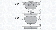 MAGNETI MARELLI 363916060855 Bremsbeläge Satz Bremsklötze Vorne für BMW X5 (E70)