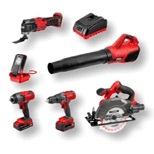 20V Cordless 6-Tool Combo Kit with 3 Ah Battery, 1.5 Ah Battery & Charger that 