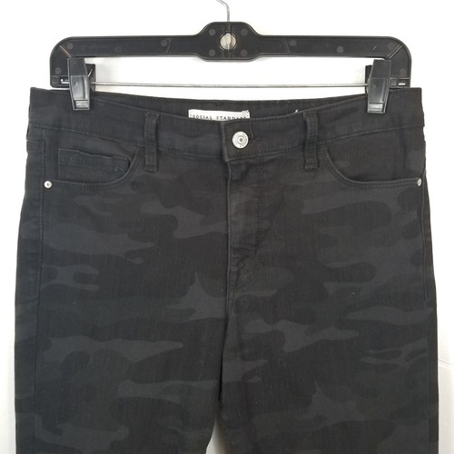 Social Standard by Sanctuary Women's Gray Black Camo Ankle Skinny Jeans Size 6 - Picture 6 of 8