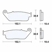 TRW Brake Pads Standard MCB631 Fits Honda SH 350 2021-2024