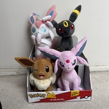 Pokemon Eevee Plush Collection 4-Pack Sylveon Umbreon Espeon 10” RARE