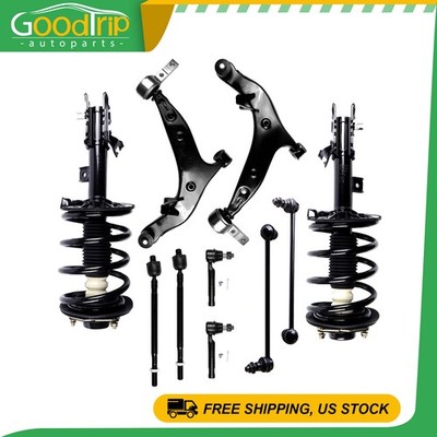 Fits 04-09 Nissan Quest Complete Strut w/Lower Control Arm TieRod Sway Bar Front