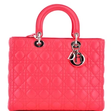 Christian Dior Lady Dior Bag Cannage Quilt Lambskin Large