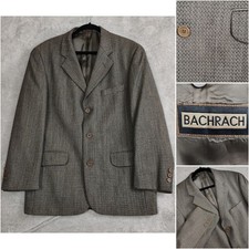 Bachrach Vintage Tweed Blazer Men 42S Two Button Unique Pattern Pure Wool