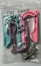 Universal Easy Release Car Seat Unbuckle Unlock Tool Key With Keychain 3 Pack