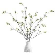  4 Pcs Faux Ficus Branches for Vase,47.2Ft Long Artificial Eucalyptus Stems, 