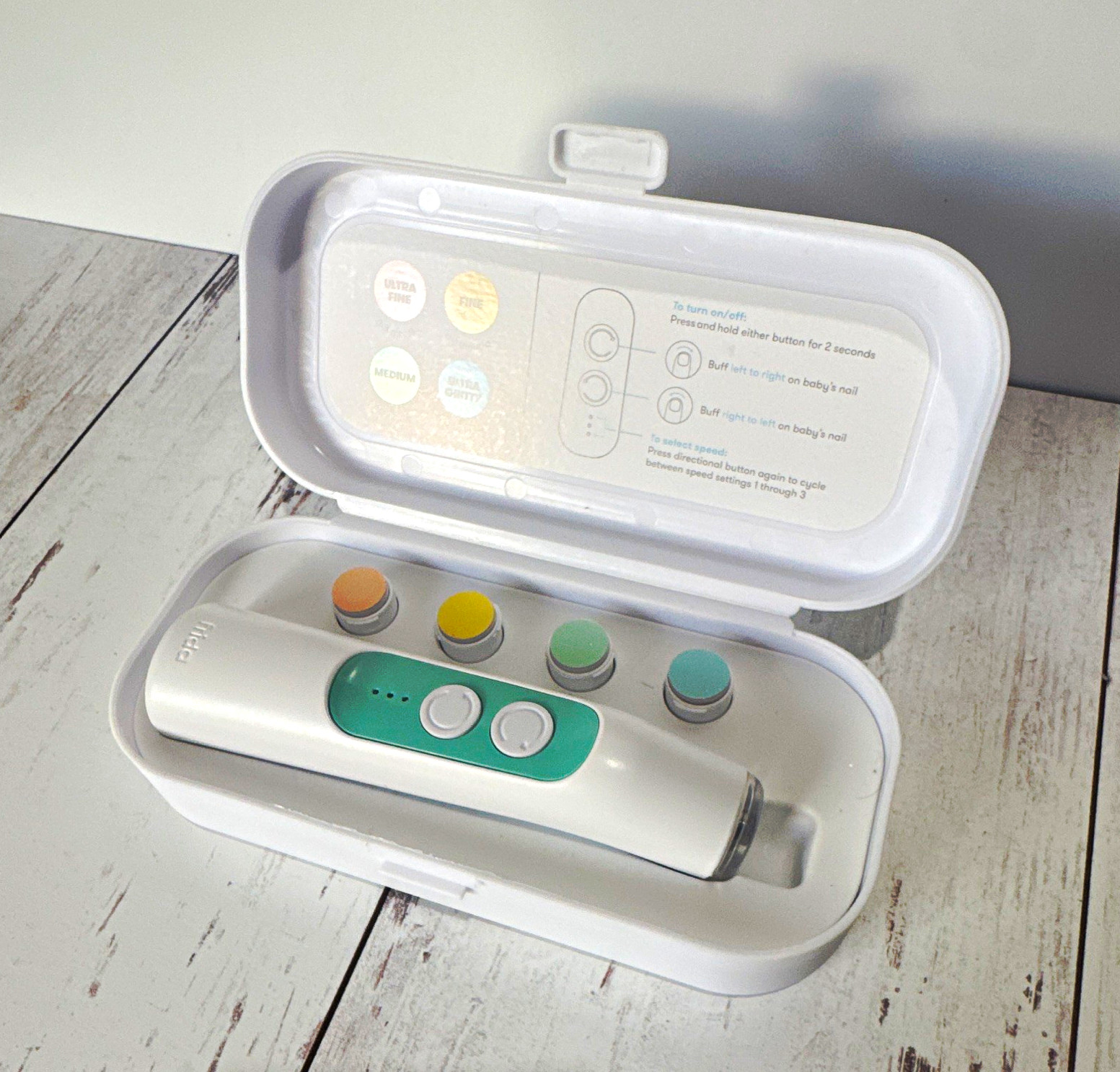 Frida Electronic Baby Nail Buffer Kit w/ Storage Case & 4 Sanding Pads