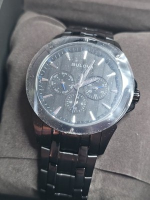 Bulova Classic Multi-Function Black Ion-Plated Men's Watch (98C121)