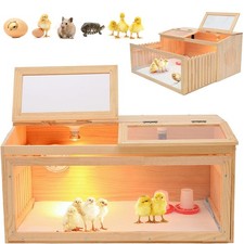 Brooder Box for Chicks Quail Coop Sturdy Lightweight Double Doors Small Chicken