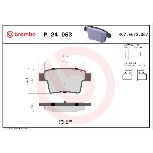 Bremsbelagsatz Scheibenbremse Hinten FüR Ford Mondeo BWY 04 Bis 07 Hjbe PD20FMCR-image