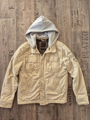 Scotch & Soda Jacke Beige Gr. M Herren mit Kaputze