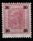 Austria 1899: 30 Heller (ANK 77) Original Rubber with Fold (ANK **: 100 €)