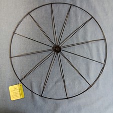 Floral Garden Bicycle Wheel Metal Wire Wreath Ring 14" Black 5 Pack