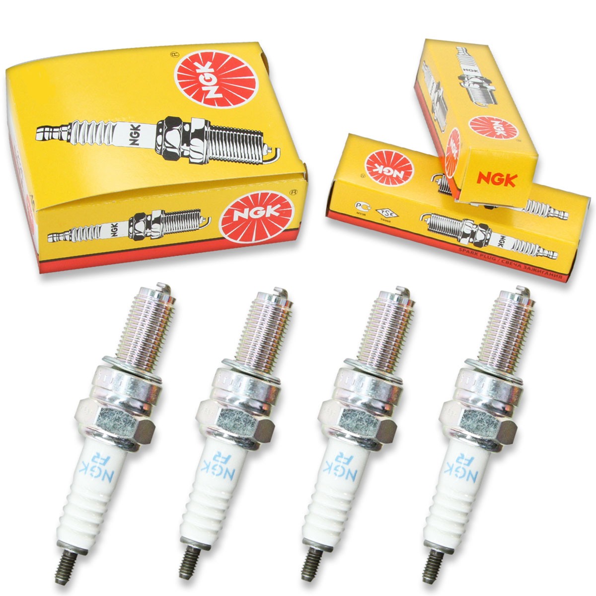 4pcs 06-07 Kawasaki KLX250S NGK Standard Spark Plugs 249cc 15ci Kit Set if
