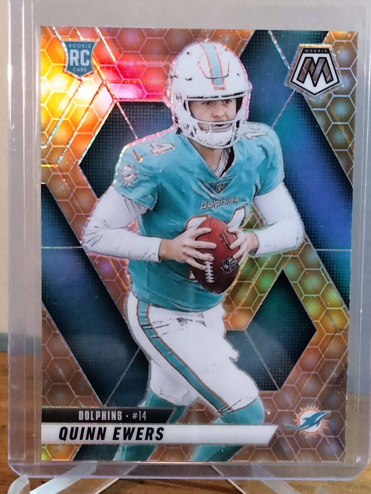 QUINN EWERS 2025 Panini Mosaic Honeycomb Prizm Rookie Card #308 Miami QB