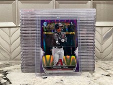 2023 Bowman Chrome 1st Purple Refractor Christian Cerda /250 Mint