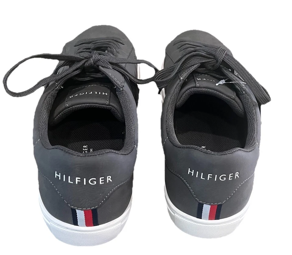 Tommy Hilfiger Para hombres Brecon Zapatillas bajas con cordones Nuevas con etiquetas Gris Logo Puntera Redonda 13 Foto 3 de 4