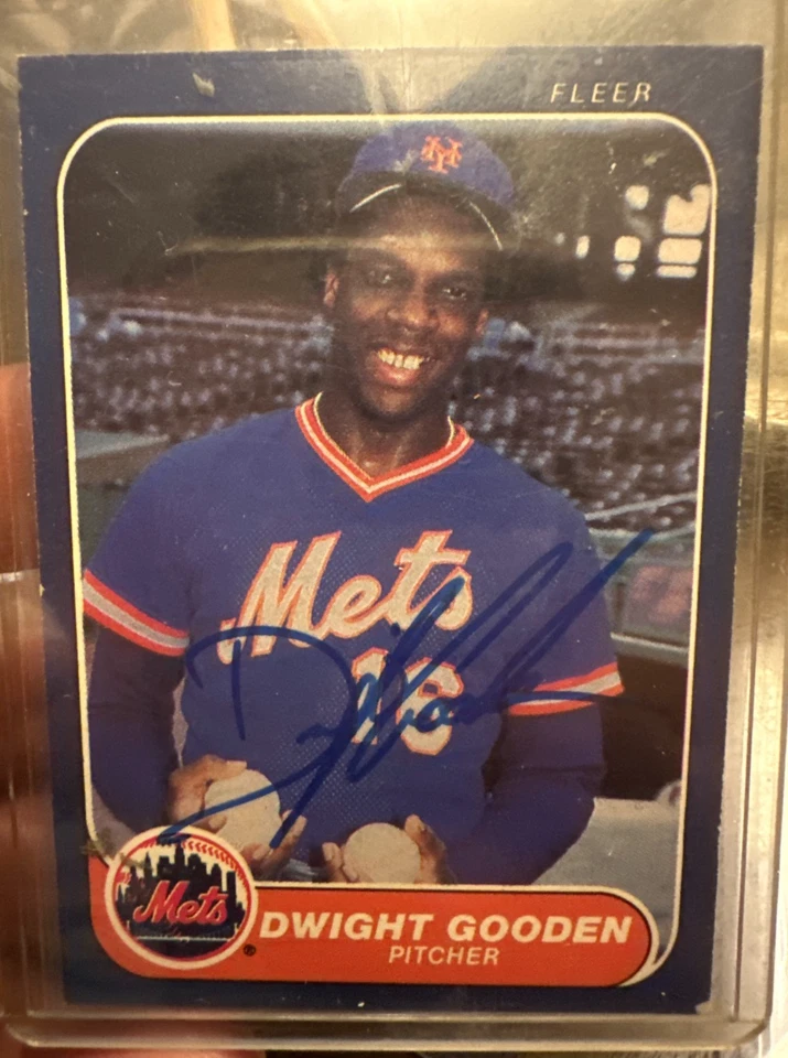 HUGE METS Gooden, Martinez, Glavine, Wagner and Wright in person Autograph Cards - Image 3 of 4