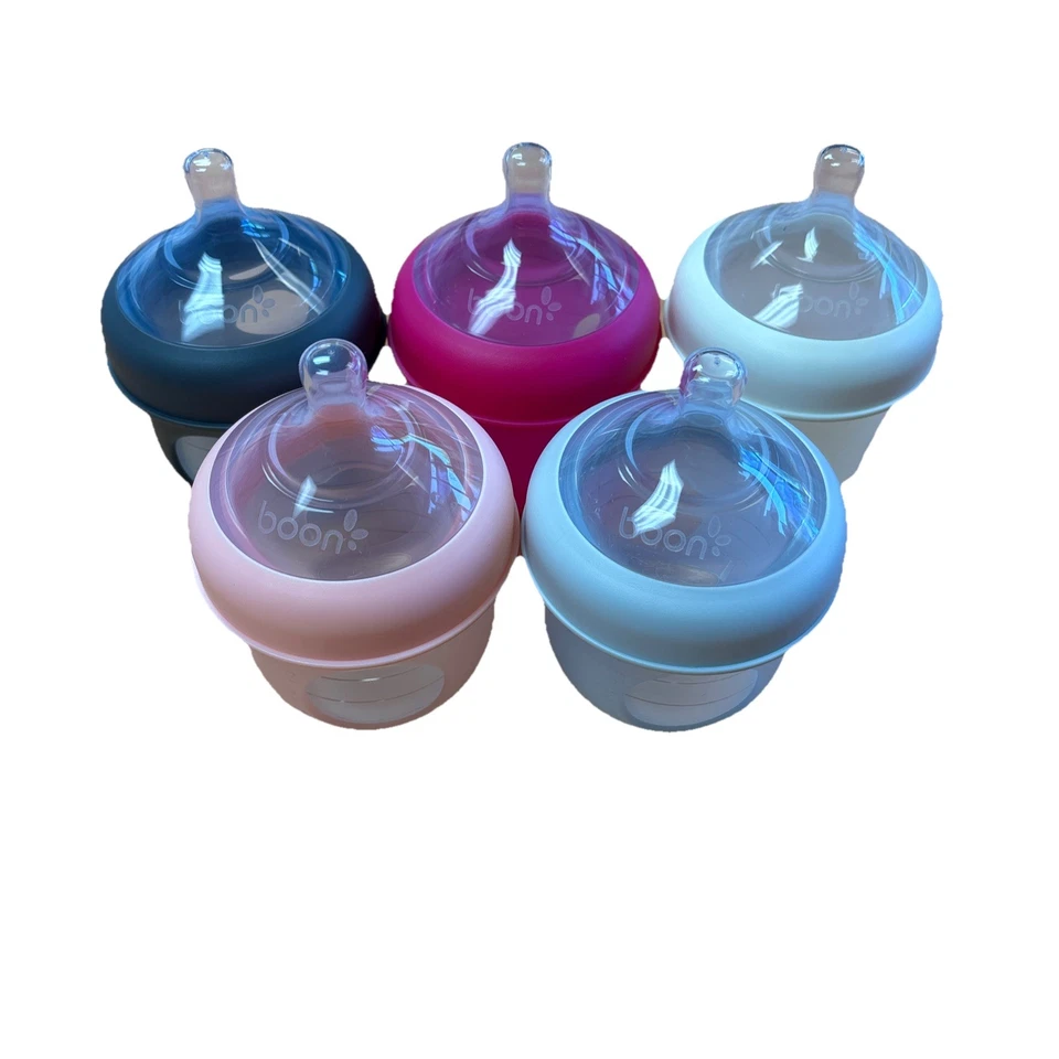 5pk ~ Botellas Bolsa Silicona Boon NURSH 120 ml/4 oz ~ Sin Caja Foto 2 de 4