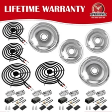 MP22YA Range Burner Element Kit 4 × (330031) Surface Element & 4 x Drip Pans New