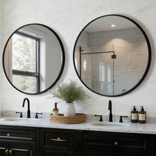 Round Bathroom Mirror for Wall, 2 Pack 30 inch Circle Bathroom Mirrors for Over