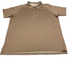 Eddie Bauer Men's Large Brown Free Dry Shirt Sleeve Polo Shirt
