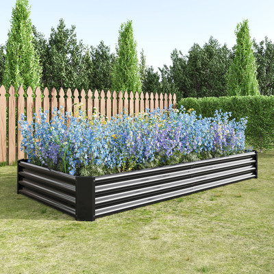 Foubam Galvanized Raised Garden Bed For Vegetablesplanter Raised Garden Boxes