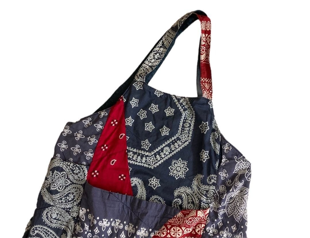 KAPITAL Patchwork Remake Denim Apron Reversible - image 2
