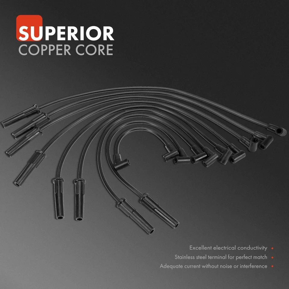 9x Nuevos juegos de cables de bujía para Ford F-150 1977-1979 F-250 F-350 Mercury Cougar  Foto 2 de 4