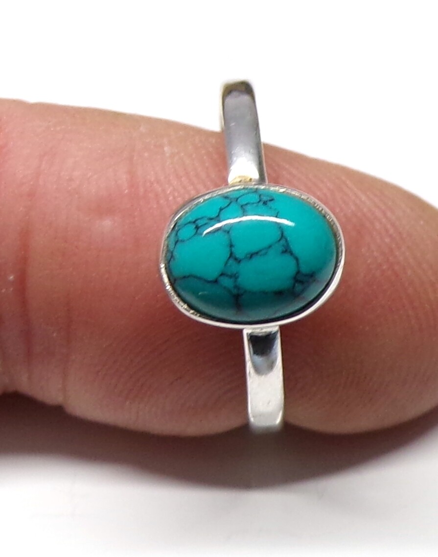 Three Stone Oval Cut Sterling Silver Ring - Jewelry