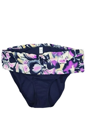 Please Take Care Womens Short Swimwear Pants Black Floral Size 22UK New