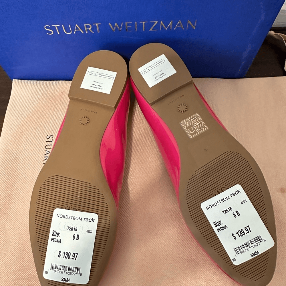 Stuart Weitzman gabby ballet flats almond toe size 6, new | eBay