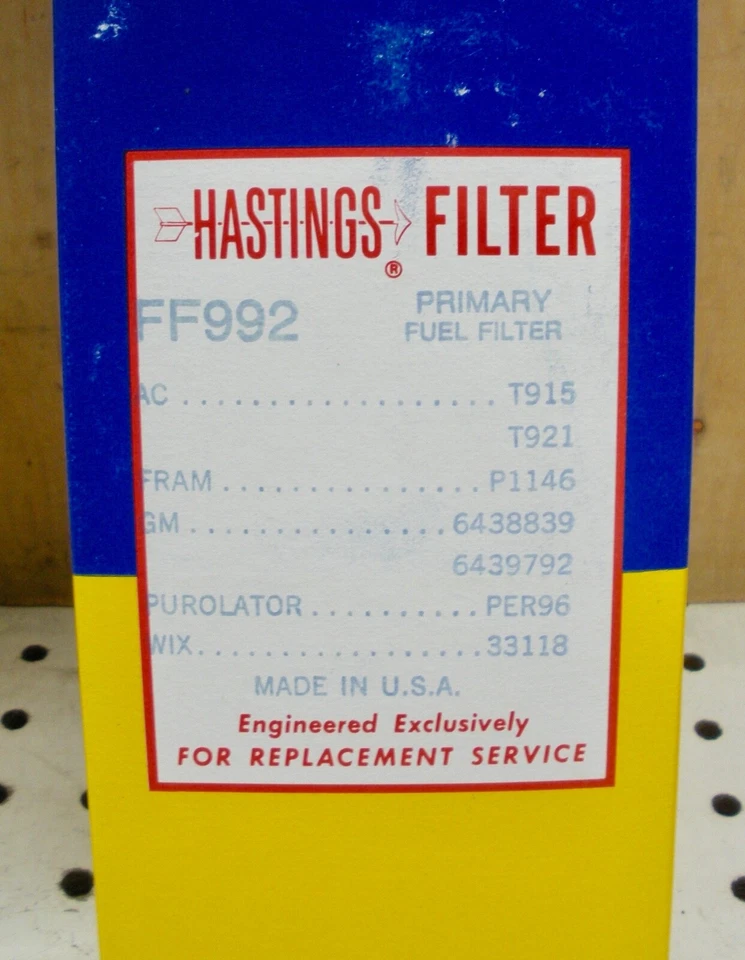 Filtro de combustible diésel FF992 Hastings se adapta a INTERNATIONAL KENWORTH MACK FREIGHTLINER Foto 4 de 4