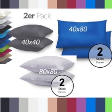 KISSENBEZUG KISSENBEZÜGE MIKROFASER 40X40 40X80 80X80 KISSEN DEKOKISSEN 2er Pack