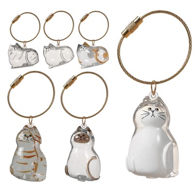 Katzenschlüsselhain Haarspeicherflasche transparent Katzenhaarspeicher Anhänger.