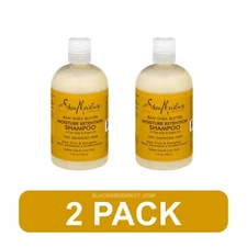🔥✅ 2pk Shea Moisture Raw Shea Butter Deep Moisturizing Shampoo  13 oz