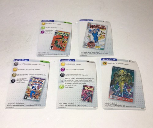 Heroclix Figures Cards Turbo Whirlwind Aleph Hybrid Superia Set Of 5 - Picture 6 of 19