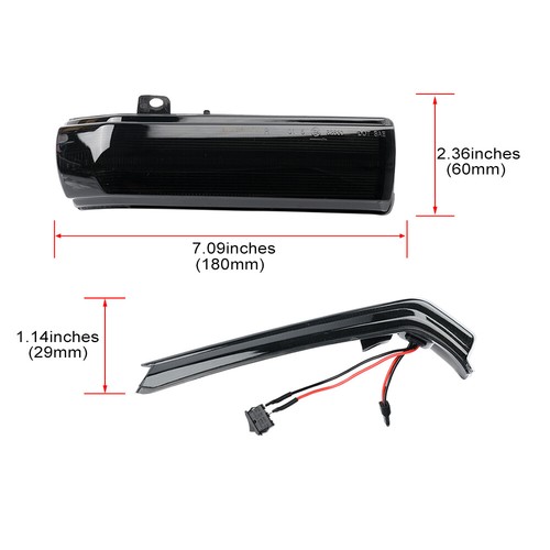 Smoked Dynamic LED Side Mirror Turn Signal Lights For 2015-22 RAM PROMASTER CITY - Picture 5 of 12
