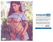Alexis Amore Signed Autograph 8x10 Photo Sexy Adult Film Actress Model ACOA COA