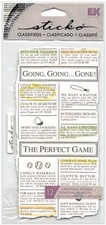 NIP EK Success Sticko Classfieds BASEBALL Sports Scrapbook Cardstock Stickers
