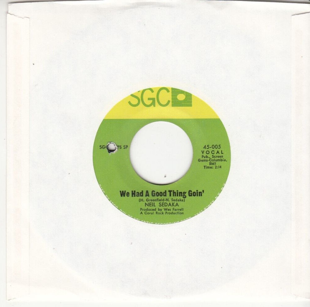NEIL SEDAKA - STAR CROSSED LOVERS - ORIGINAL SGC RECORDS 45
