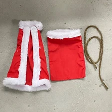 SU-MF-SAN-RD: wired red suit and fabric sack for McFarlane Batman Santa