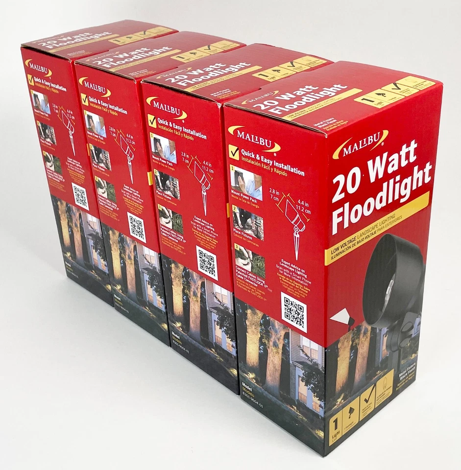 Malibu 9604 20W Landscape Lights Outdoor Floodlight Weatherproof Metal - 4 PACK - Image 2 of 4