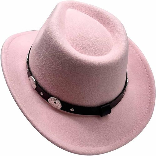 Western Cowboy, Cowgirl Hat, Silver Strap, Men Women Retro Wide Brim, Adjustable - Picture 66 of 71