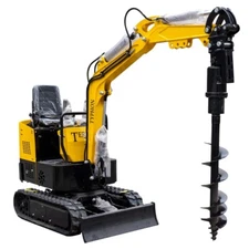 TYPHON Terror X Storm Mini Excavator – 1 Ton Trench Digger w Canopy, Attachments