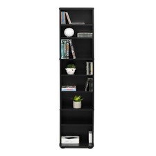 Furinno JAYA DVD Shelf, Tall CD Rack, Media Shelf, DVD Storage Cabinets,Espresso